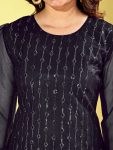 3FANCY NET SEQUENCE WITH EMBROIDERY WORK KURTI FESTIVE WEAR WHOLESALE PRICE ETHNIC GARMENT (9)