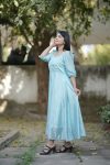 3LATEST CHINON HANDWORK THREAD PLEATING ON FRONT AND PLAIN ALL OVER ONE PIECE CASUAL WEAR WHOLESALE PRICE ETHNIC GARMENT (21)