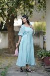 3LATEST CHINON HANDWORK THREAD PLEATING ON FRONT AND PLAIN ALL OVER ONE PIECE CASUAL WEAR WHOLESALE PRICE ETHNIC GARMENT (21)