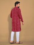 3NEW ARRIVAL SOFT COTTON MULTICOLOR FOIL PRINT MEN’S KURTA PAYJAMA FESTIVE WEAR WHOLESALE PRICE ETHNIC GARMENT (16)