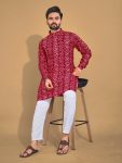 3NEW ARRIVAL SOFT COTTON MULTICOLOR FOIL PRINT MEN’S KURTA PAYJAMA FESTIVE WEAR WHOLESALE PRICE ETHNIC GARMENT (16)