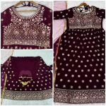 3RICH LOOK FAUX GEORGETTE EMBROIDERY WORK ANARKALI GOWN FESTIVE WEAR WHOLESALE PRICE ETHNIC GARMENT (20)
