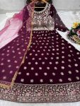 3RICH LOOK FAUX GEORGETTE EMBROIDERY WORK ANARKALI GOWN FESTIVE WEAR WHOLESALE PRICE ETHNIC GARMENT (20)
