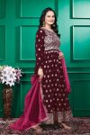 3RICH LOOK FAUX GEORGETTE EMBROIDERY WORK ANARKALI GOWN FESTIVE WEAR WHOLESALE PRICE ETHNIC GARMENT (20)