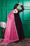 3RICH LOOK FAUX GEORGETTE EMBROIDERY WORK ANARKALI GOWN FESTIVE WEAR WHOLESALE PRICE ETHNIC GARMENT (20)