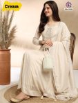 3TRENDING SILK ZARI EMBROIDERY SEQUENCE WORK TOP BOTTOM WITH DUPATTA PARTY WEAR WHOLESALE PRICE ETHNIC GARMENT (24)