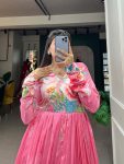 4FANCY TUSSAR SILK FLORAL PRINT GOWN FESTIVE WEAR WHOLESALE PRICE ETHNIC GARMENT (15)