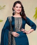 4FANCY VICHITRA SILK LACE BORDER WORK TOP WITH DUPATTA FESTIVE WEAR WHOLESALE PRICE ETHNIC GARMENT (7)