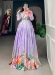 5FANCY TUSSAR SILK FLORAL PRINT GOWN FESTIVE WEAR WHOLESALE PRICE ETHNIC GARMENT (10)