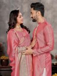 6NEW ARRIVAL CHECKS SILK WITH JACQUARD BORDER WORK COUPLE COMBO FESTIVE WEAR WHOLESALE PRICE ETHNIC GARMENT (14)