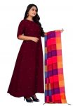 6NEW ARRIVAL POLY CARPE MOTI WORK GOWN WITH DUPATTA FESTIVE WEAR WHOLESALE PRICE ETHNIC GARMENT (20)
