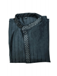 6TRADITIONAL ART SILK SEQUENCE WORK COLLAR MEN’S KURTA PAYJAMA PARTY WEAR WHOLESALE PRICE ETHNIC GARMENT (9)