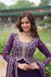 ATTRACTIVE BLOOMING GEORGETTE EMBROIDREY SEQUENCE WORK GOWN WITH DUPATTA PARTY WEAR WHOLESALE PRICE ETHNIC GARMENT (5)