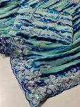 ATTRACTIVE CRUSH GEORGETTE EMBROIDERY SEQUENCE WORK SAREE WITH UNSTITCHED BLOUSE PARTY WEAR WHOLESALE PRICE ETHNIC GARMENT (4)