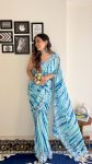 ATTRACTIVE CRUSH GEORGETTE EMBROIDERY SEQUENCE WORK SAREE WITH UNSTITCHED BLOUSE PARTY WEAR WHOLESALE PRICE ETHNIC GARMENT (4)