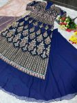 ATTRACTIVE GEORGETTE EMBROIDREY SEQUENCE WORK SEMI STITCHED TOP LEHENGA WITH DUPATTA PARTY WEAR WHOLESALE PRICE ETHNIC GARMENT (3)