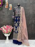 ATTRACTIVE GEORGETTE EMBROIDREY SEQUENCE WORK SEMI STITCHED TOP LEHENGA WITH DUPATTA PARTY WEAR WHOLESALE PRICE ETHNIC GARMENT (3)