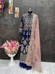 ATTRACTIVE GEORGETTE EMBROIDREY SEQUENCE WORK SEMI STITCHED TOP LEHENGA WITH DUPATTA PARTY WEAR WHOLESALE PRICE ETHNIC GARMENT (3)