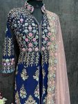 ATTRACTIVE GEORGETTE EMBROIDREY SEQUENCE WORK SEMI STITCHED TOP LEHENGA WITH DUPATTA PARTY WEAR WHOLESALE PRICE ETHNIC GARMENT (3)