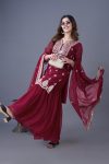 ATTRACTIVE GEORGETTE EMBROIDREY SEQUENCE WORK TOP SHARARA WITH DUPATTA PARTYWEAR WHOLESALE PRICE ETHNIC GARMENT (9)