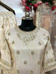 ATTRACTIVE SHIMMER SILK SEQUENCE ZARI EMBROIDERY WORK TOP PALAZZO WITH DUPATTA PARTY WEAR WHOLESALE PRICE ETHNIC GARMENT (18)