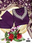 ATTRACTIVE VISCOSE CHANDERI SILK BEADS HAND WORK TOP BOTTOM WITH DUPATTA PARTY WEAR WHOLESALE PRICE ETHNIC GARMENT (6)