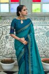 DESIGNER BANARASI SOFT SILK JACQUARD WEAVING WORK SAREE WITH UNSTITCHED BLOUSE PARTY WEAR WHOLESALE PRICE ETHNIC GARMENT (18)