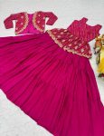 DESIGNER BHANDEJ EMBROIDERY THREAD WORK PEPLUM STYLE TOP LEHENGA WITH KOTI PARTY WEAR WHOLESALE PRICE ETHNIC GARMENT (6)