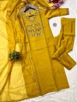DESIGNER CHANDERI SILK EMBROIDERY WORK TOP BOTTOM WITH DUPATTA PARTY WEAR WHOLESALE PRICE ETHNIC GARMENT (4)