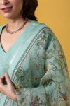 DESIGNER CHANDERI SILK EMBROIDERY WORK TOP BOTTOM WITH DUPATTA PARTY WEAR WHOLESALE PRICE ETHNIC GARMENT (6)