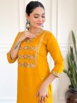 DESIGNER CHANDERI SILK EMBROIDERY WORK TOP BOTTOM WITH DUPATTA PARTY WEAR WHOLESALE PRICE ETHNIC GARMENT (4)