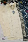 DESIGNER CHANDERI SILK EMBROIDREY WORK TOP BOTTOM WITH DUPATTA PARTY WEAR WHOLESALE PRICE ETHNIC GARMENT (3)