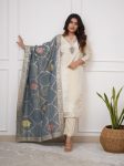 DESIGNER CHANDERI SILK EMBROIDREY WORK TOP BOTTOM WITH DUPATTA PARTY WEAR WHOLESALE PRICE ETHNIC GARMENT (3)