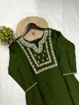 DESIGNER CHANDERI SILK SEQUENCE EMBROIDERY CODING WORK TOP BOTTOM WITH DUPATTA PARTY WEAR WHOLESALE PRICE ETHNIC GARMENT (11)
