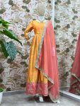 DESIGNER CHINON DIGITAL PRINT WITH EMBROIDERY SEQUENCE DESIGN WORK GOWN WITH DUPATTA FESTIVE WEAR WHOLESALE PRICE ETHNIC GARMENT (11)