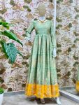 DESIGNER CHINON DIGITAL PRINT WITH EMBROIDERY SEQUENCE DESIGN WORK GOWN WITH DUPATTA FESTIVE WEAR WHOLESALE PRICE ETHNIC GARMENT (3)