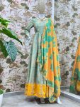 DESIGNER CHINON DIGITAL PRINT WITH EMBROIDERY SEQUENCE DESIGN WORK GOWN WITH DUPATTA FESTIVE WEAR WHOLESALE PRICE ETHNIC GARMENT (3)