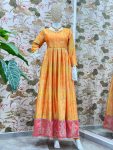 DESIGNER CHINON DIGITAL PRINT WITH EMBROIDERY SEQUENCE DESIGN WORK GOWN WITH DUPATTA FESTIVE WEAR WHOLESALE PRICE ETHNIC GARMENT (11)