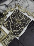 DESIGNER CHINON EMBROIDERY AND SEQUENCE WORK WITH MOTI LACE BORDER WORK TOP BOTTOM WITH DUPATTA FESTIVE WEAR WHOLESALE PRICE ETHNIC GARMENT (6)