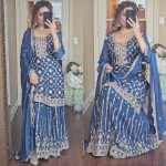 DESIGNER CHINON EMBROIDERY CODING SEQUENCE WORK TOP PALAZZO WITH DUPATTA PARTY WEAR WHOLESALE PRICE ETHNIC GARMENT (6)