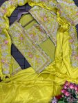 DESIGNER CHINON EMBROIDERY CODING WORK READY TO WEAR SAREE STITCHED BLOUSE WITH JACKET PARTY WEAR WHOLESALE PRICE ETHNIC GARMENT (4)