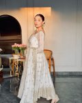 DESIGNER CHINON EMBROIDERY SEQUENCE WORK GOWN BOTTOM WTIH DUPATTA PARTY WEAR WHOLESALE PRICE ETHNIC GARMENT (7)