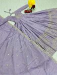 DESIGNER CHINON EMBROIDERY SEQUENCE WORK GOWN WITH DUPATTA FESTIVE WEAR WHOLESALE PRICE ETHNIC GARMENT (3)