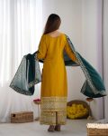 DESIGNER CHINON EMBROIDERY SEQUENCE WORK TOP PALAZZO WITH DUPATTA FESTIVE WEAR WHOLESALE PRICE ETHNIC GARMENT (5)