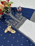 DESIGNER CHINON EMBROIDERY THREAD SEQUENCE WORK TOP PALAZZO WITH DUPATTA PARTY WEAR WHOLESALE PRICE ETHNIC GARMENT (9)