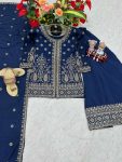 DESIGNER CHINON EMBROIDERY THREAD SEQUENCE WORK TOP PALAZZO WITH DUPATTA PARTY WEAR WHOLESALE PRICE ETHNIC GARMENT (9)