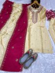 DESIGNER CHINON EMBROIDREY CODING WORK TOP BOTTOM WITH DUPATTA PARTY WEAR WHOLESALE PRICE ETHNIC GARMENT (5)
