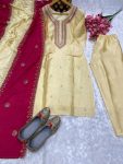 DESIGNER CHINON EMBROIDREY CODING WORK TOP BOTTOM WITH DUPATTA PARTY WEAR WHOLESALE PRICE ETHNIC GARMENT (5)