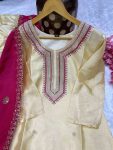 DESIGNER CHINON EMBROIDREY CODING WORK TOP BOTTOM WITH DUPATTA PARTY WEAR WHOLESALE PRICE ETHNIC GARMENT (5)