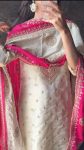 DESIGNER CHINON EMBROIDREY CODING WORK TOP BOTTOM WITH DUPATTA PARTY WEAR WHOLESALE PRICE ETHNIC GARMENT (5)